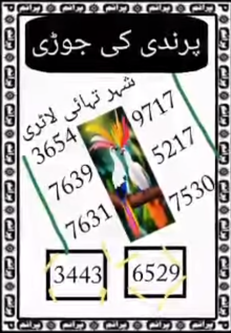 Parinday Ke Jori Thai Lottery Guess Papers