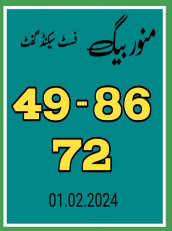 Munawar Baig First Second Gift Thai Guess Paper 01/02/2024