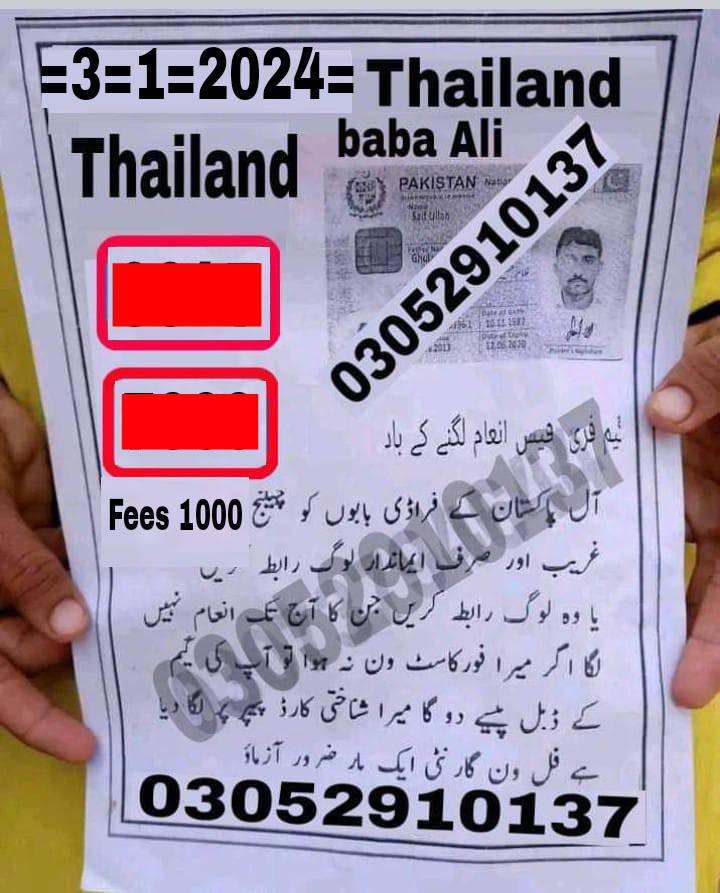 Thailand Baba Ali Guess Papers first march 2024